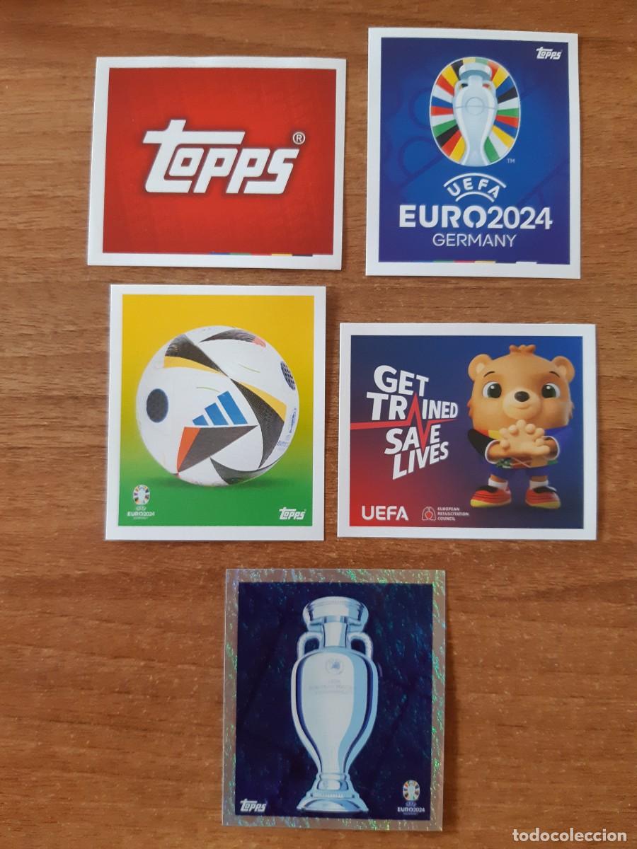 Cromos de f&uacute;tbol: LOTE 5 CROMOS INTRO EURO 2024 TOPPS STICKERS EUROCOPA ALEMANIA 2024. NUEVOS SIN PEGAR