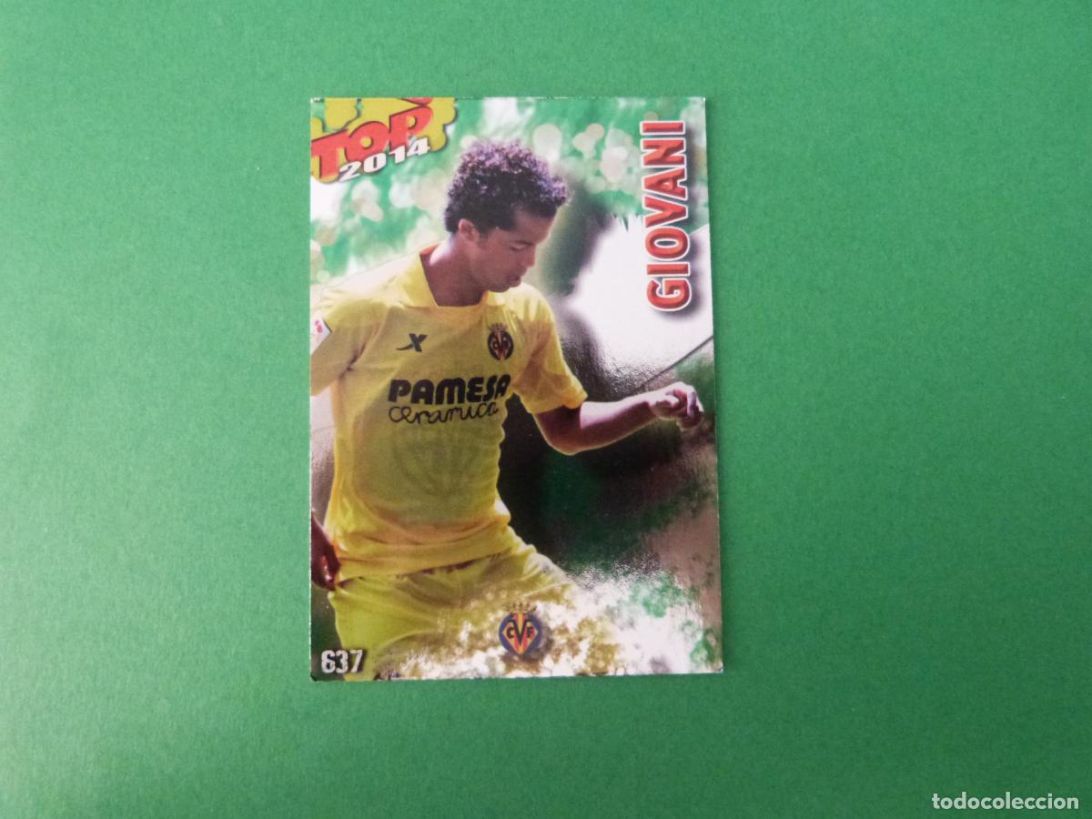 Football Stickers: TRADING CARD FUTBOL GIOVANI VILLARREAL C.F. BRILLO N&ordm; 637 FICHAS LIGA TOP MUNDICROMO 2013-2014/13-14
