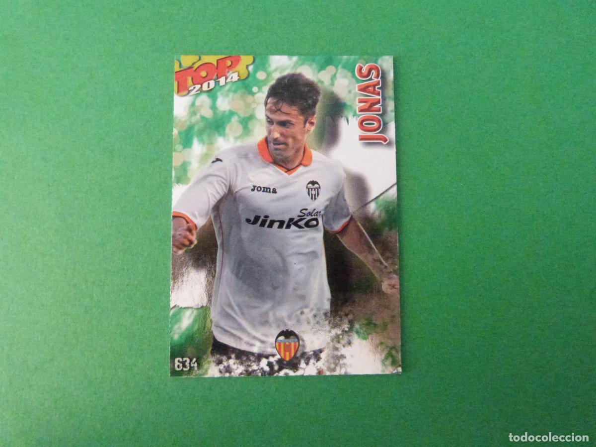 Fu&szlig;ball-Sticker: TRADING CARD FUTBOL JONAS VALENCIA C.F. BRILLO N&ordm; 636 FICHAS LIGA TOP MUNDICROMO 2013-2014/13-14