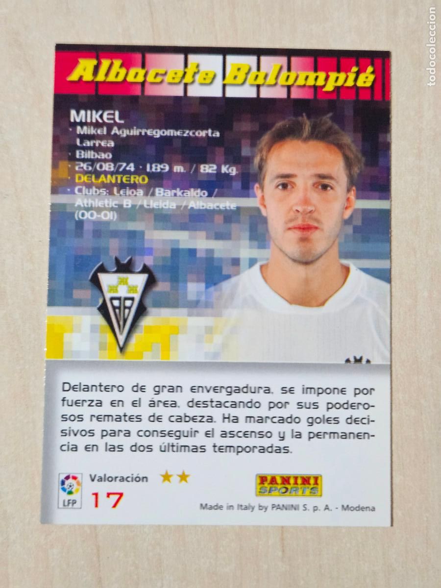 Cromos de f&uacute;tbol: CROMO N&ordm; 17 MIKEL - MEGACRACKS 2004 05 - ALBACETE