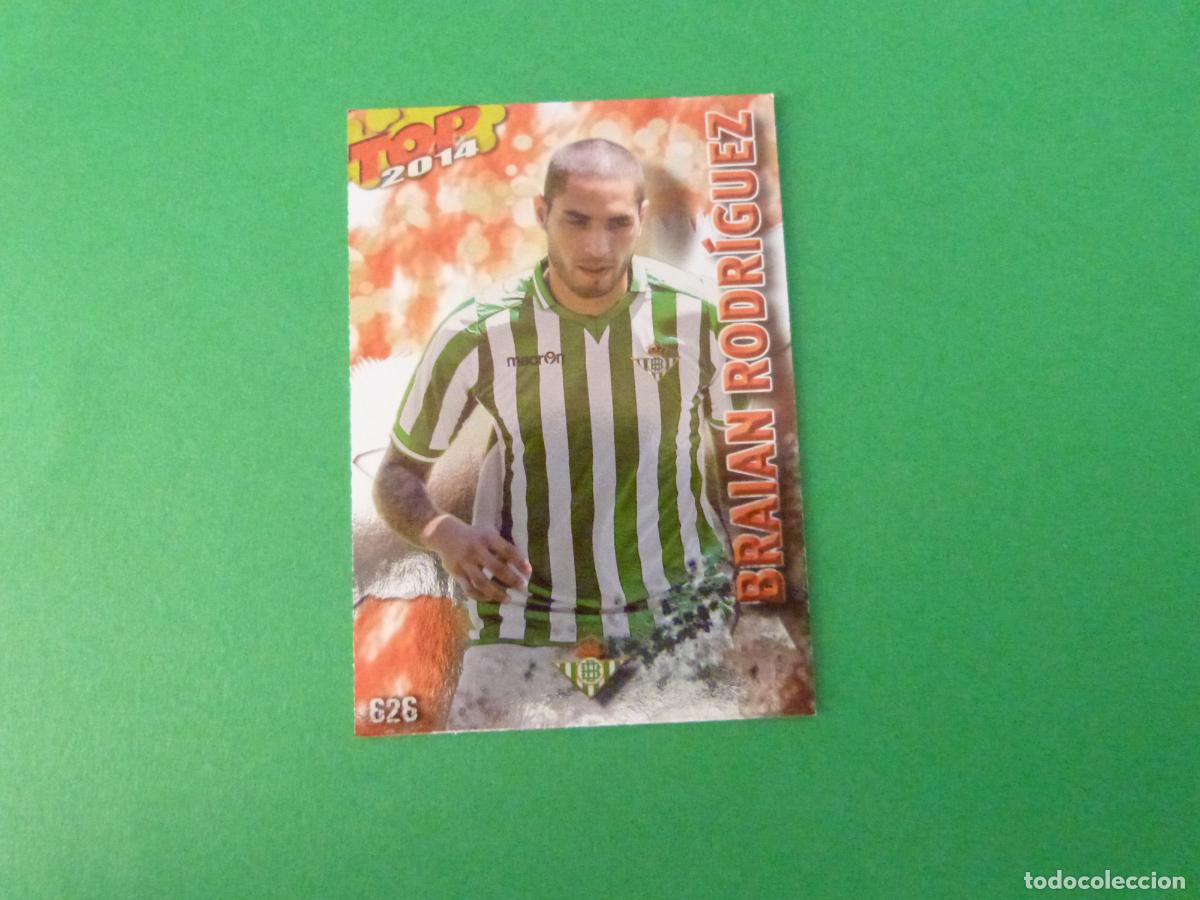 Cromos de f&uacute;tbol: TRADING CARD FUTBOL BRAIAN RODRIGUEZ BETIS BALOMPIE N 626 FICHAS LIGA TOP MUNDICROMO 2013-2014/13-14