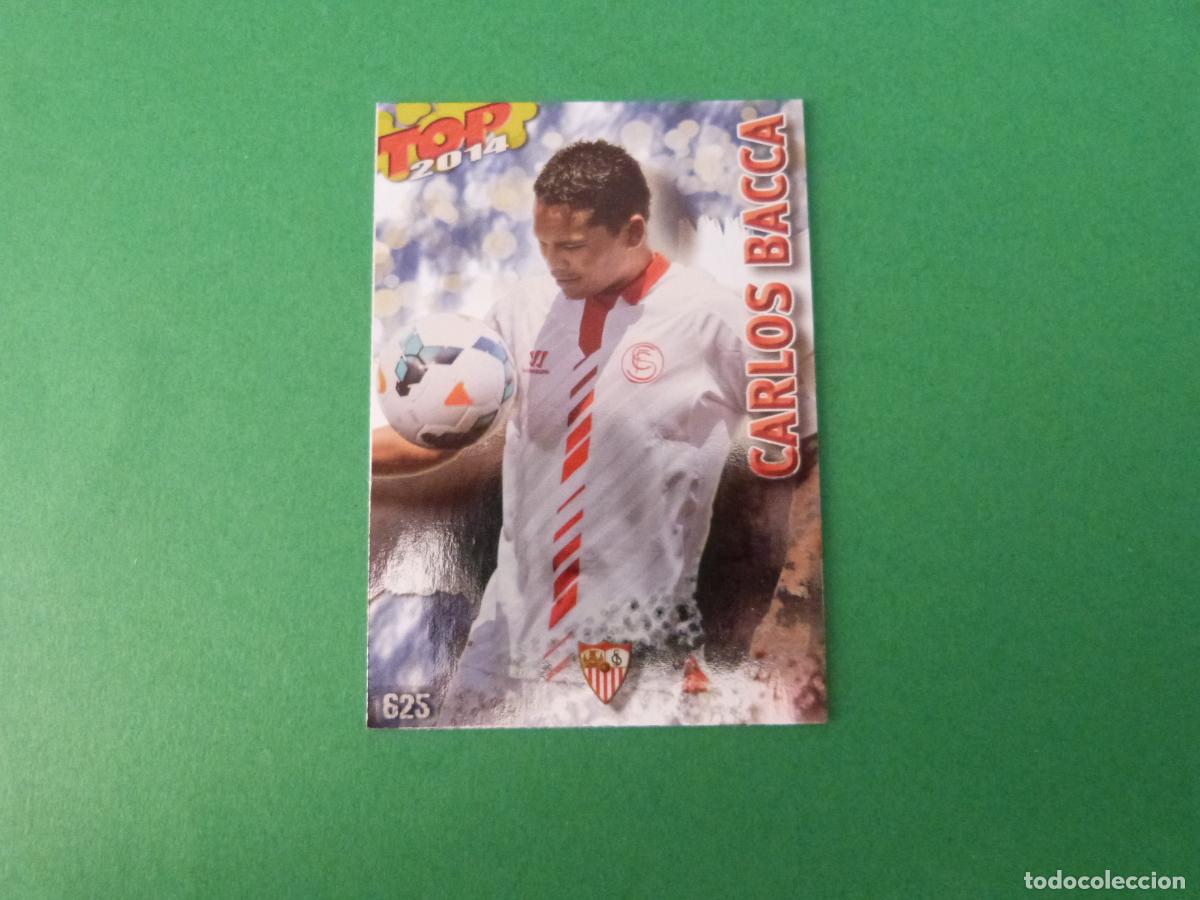 Figurine di Calcio: TRADING CARD FUTBOL CARLOS BACCA SEVILLA FC BRILLO N&ordm; 625 FICHAS LIGA TOP MUNDICROMO 2013-2014/13-14