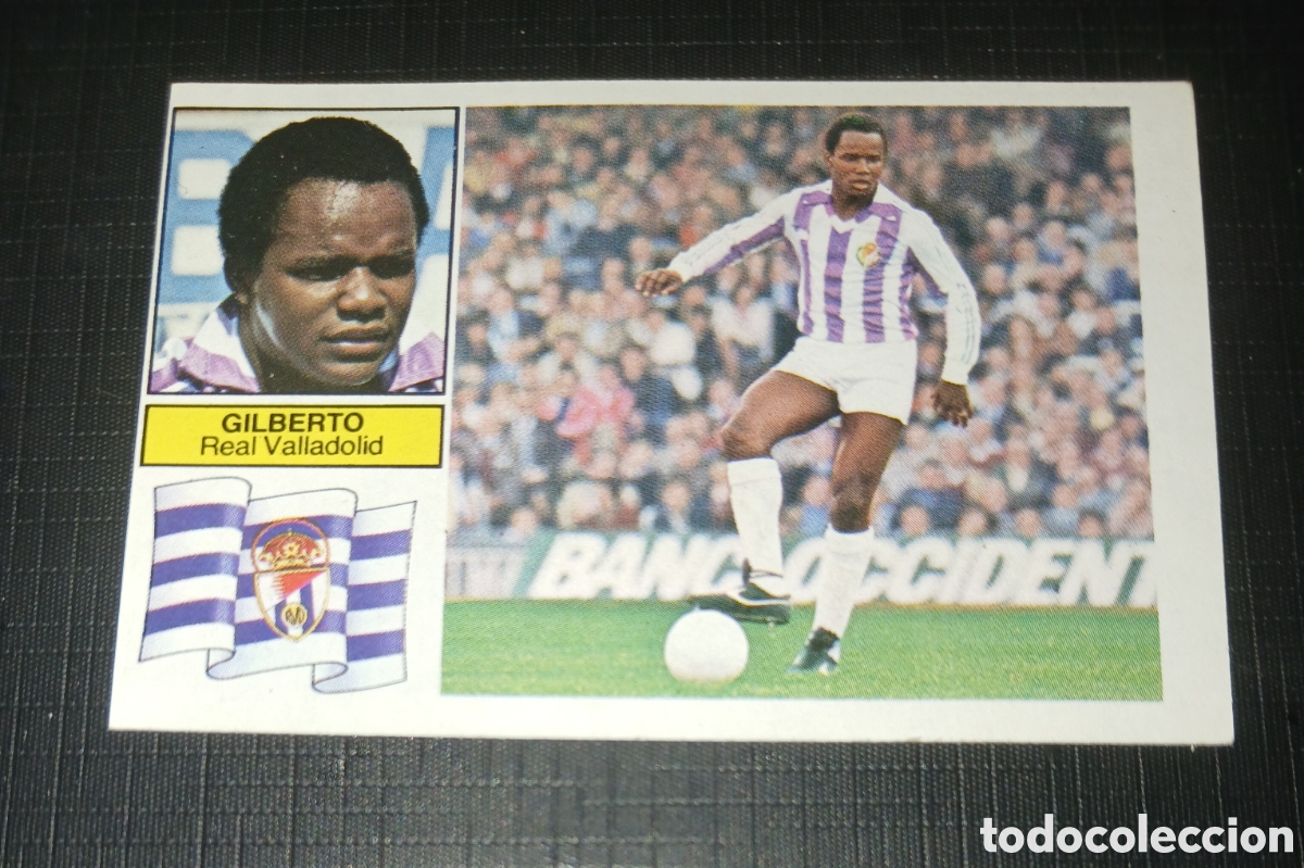 Fu&szlig;ball-Sticker: Cromo Gilberto Real Valladolid Ed. Este Liga 1982 1983 82-83 Sin pegar, nunca pegado