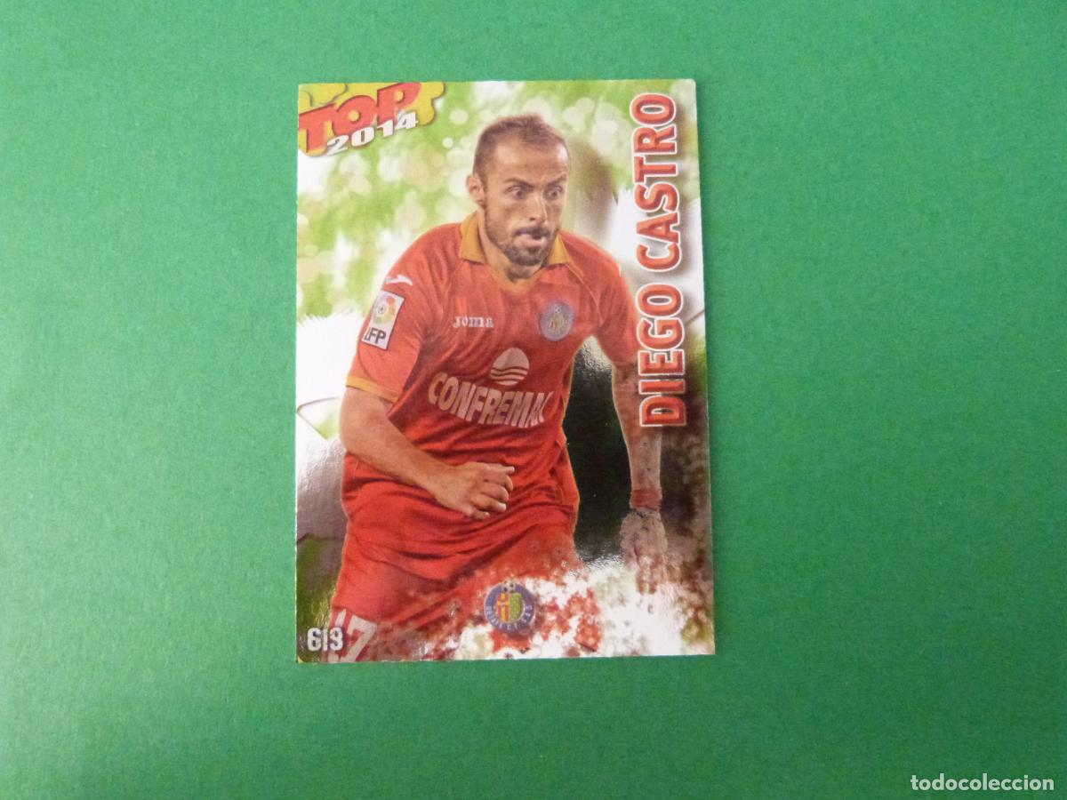 Fu&szlig;ball-Sticker: TRADING CARD FUTBOL DIEGO CASTRO GETAFE CF BRILLO N&ordm; 619 FICHAS LIGA TOP MUNDICROMO 2013-2014/13-14