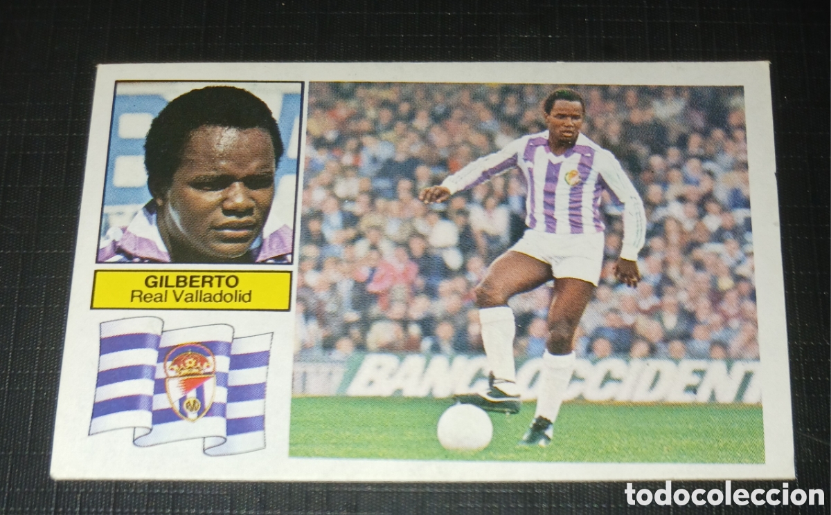 Fu&szlig;ball-Sticker: Cromo Gilberto Real Valladolid Ed. Este Liga 1982 1983 82-83 Sin pegar, nunca pegado