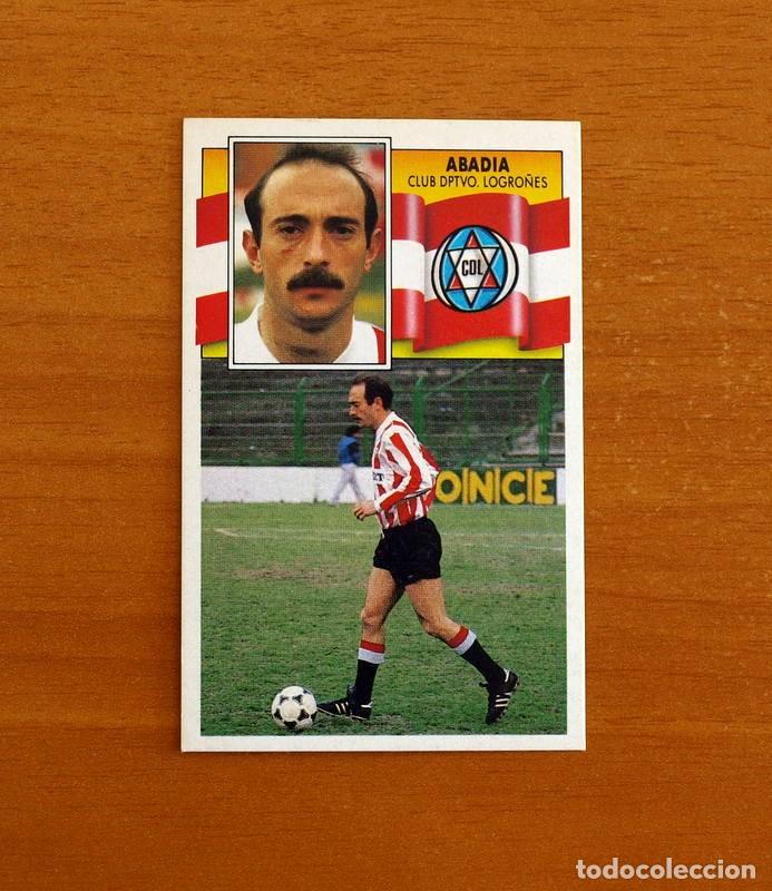 Figurine di Calcio: Logro&ntilde;&eacute;s - Abadia - Ediciones Este Liga 1990-1991, 90-91 - Nunca pegado