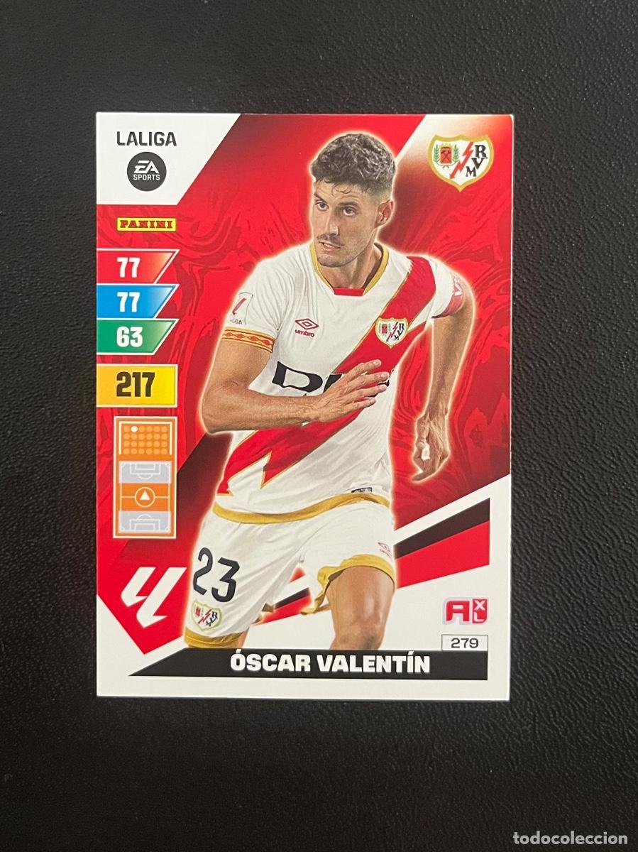 Cromos de f&uacute;tbol: 279 &Oacute;SCAR VALENT&Iacute;N RAYO VALLECANO ADRENALYN 2023 2024 PANINI CROMO LA LIGA 23 24