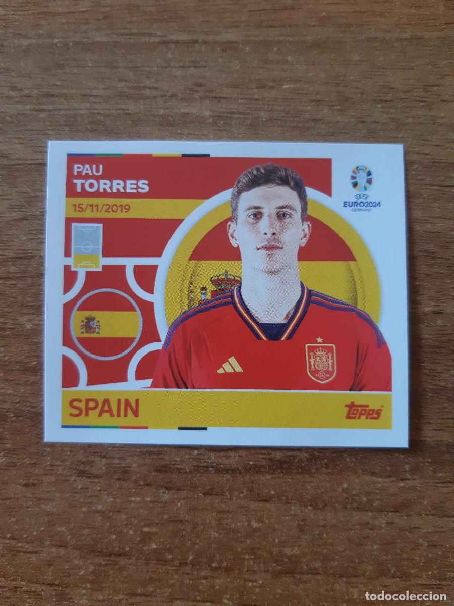 Football Stickers: ESP 9 PAU TORRES ESPA&Ntilde;A EURO 2024 TOPPS STICKERS EUROCOPA ALEMANIA 2024. NUEVO SIN PEGAR