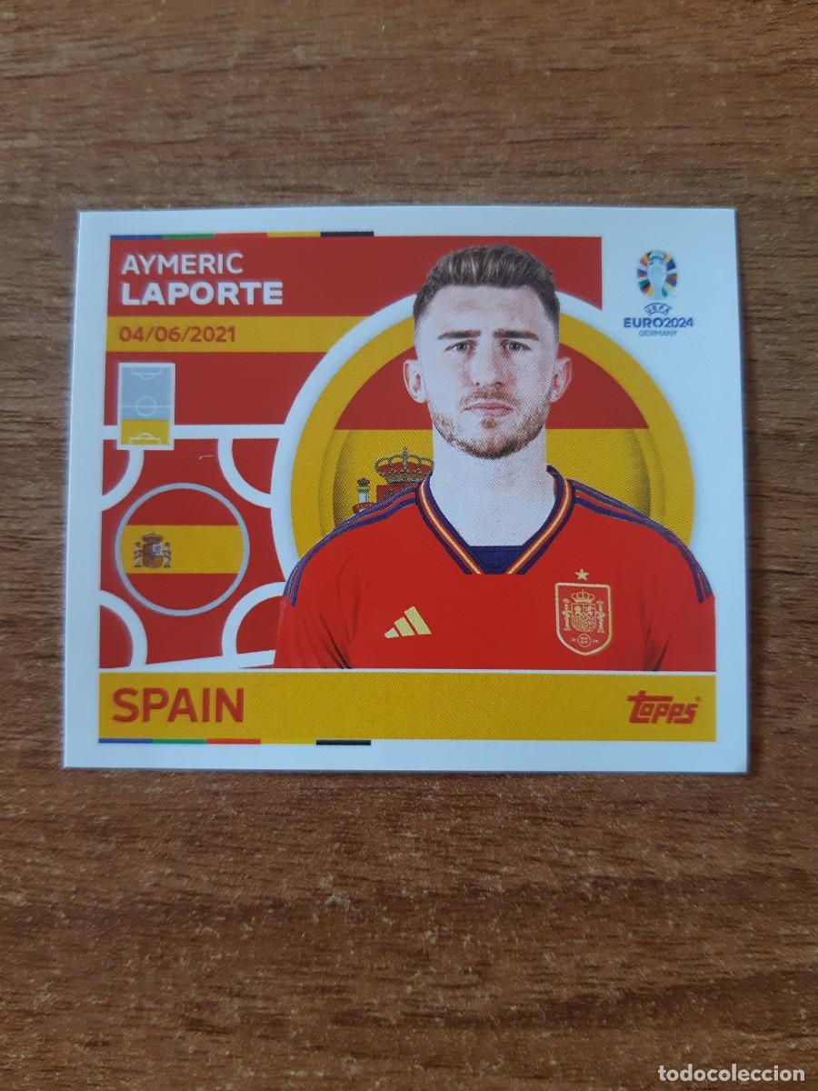Cromos de f&uacute;tbol: ESP 10 AYMERIC LAPORTE ESPA&Ntilde;A EURO 2024 TOPPS STICKERS EUROCOPA ALEMANIA 2024. NUEVO SIN PEGAR