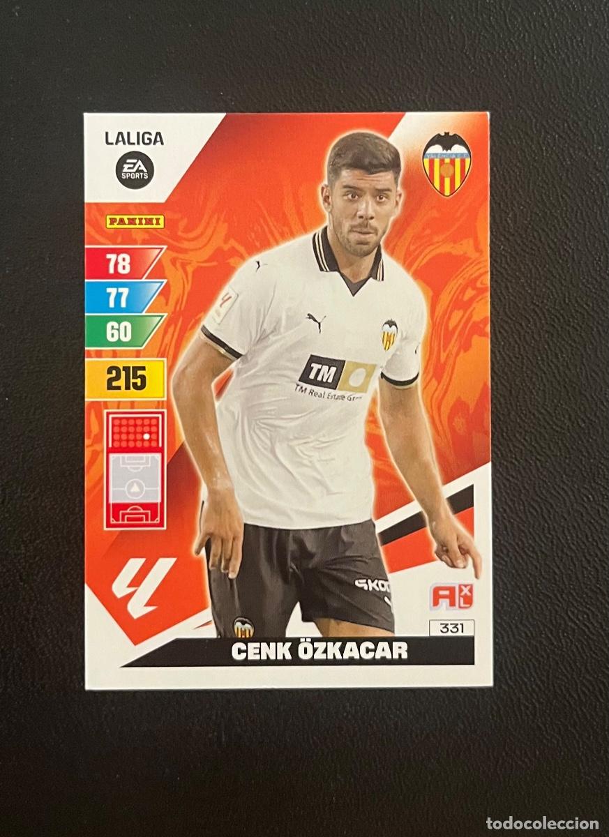 Cromos de f&uacute;tbol: 331 CENK &Ouml;ZKACAR VALENCIA CF ADRENALYN 2023 2024 PANINI CROMO LA LIGA 23 24