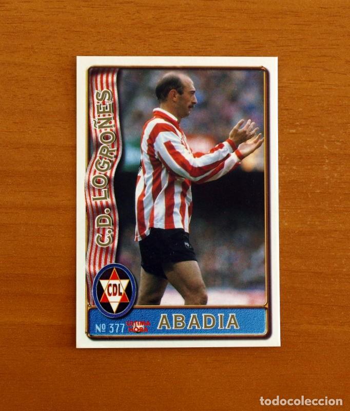 Cromos de f&uacute;tbol: Logro&ntilde;&eacute;s -N&ordm; 377 Abadia -&Uacute;ltima Hora -Mundicromo Las Fichas de la Liga de F&uacute;tbol 1996-1997-96-97