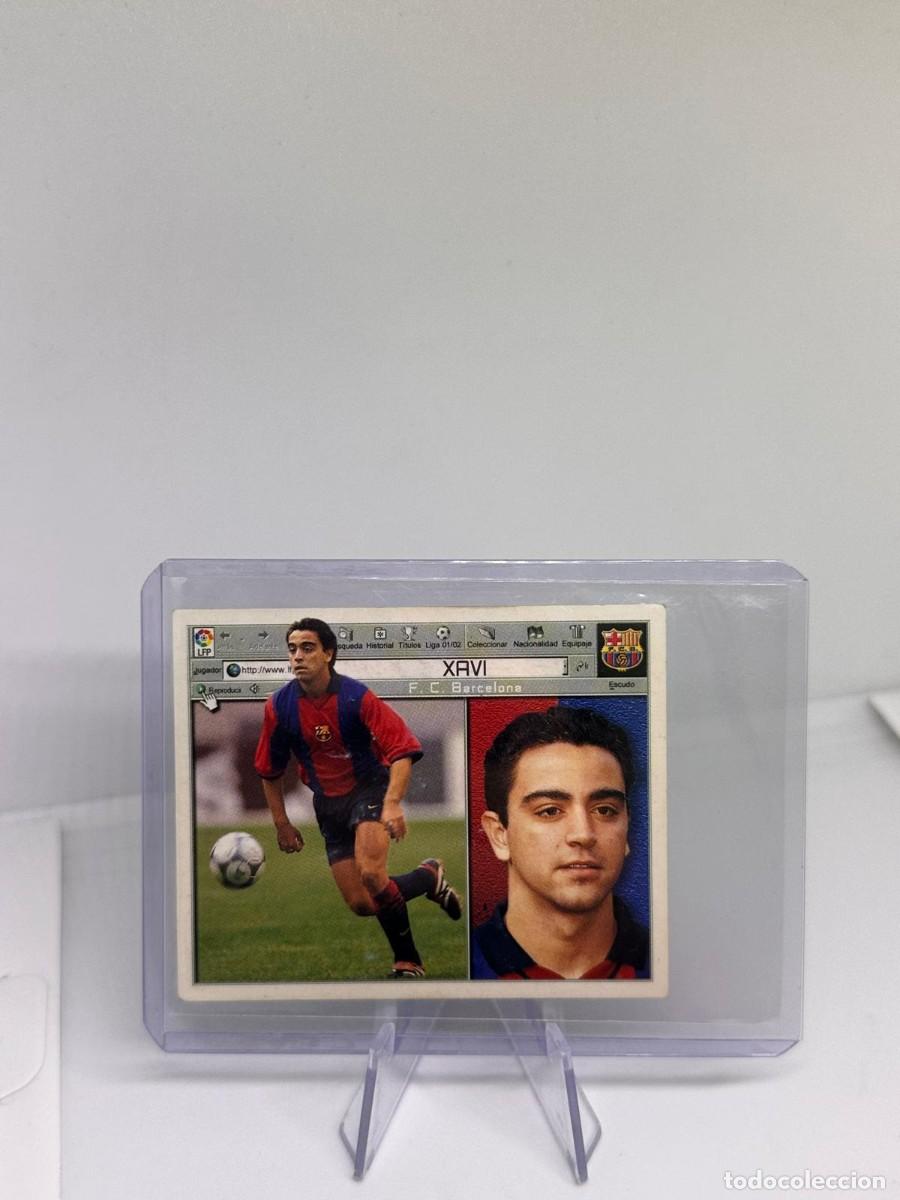 Fu&szlig;ball-Sticker: Xavi FC Barcelona Liga Este 2000 2001 sin pegar