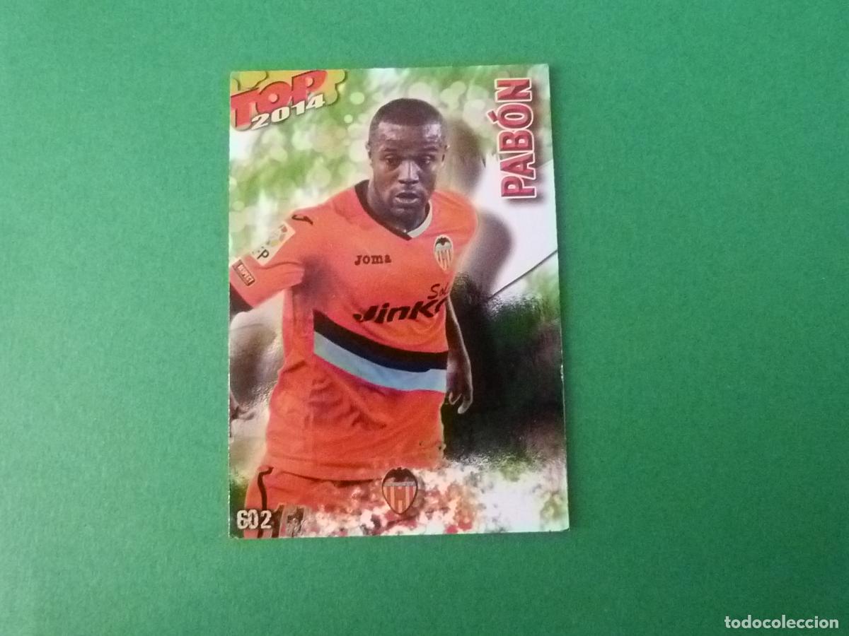 Fu&szlig;ball-Sticker: TRADING CARD FUTBOL PABON VALENCIA C.F. BRILLO N&ordm; 602 FICHAS LIGA TOP MUNDICROMO 2013-2014/13-14