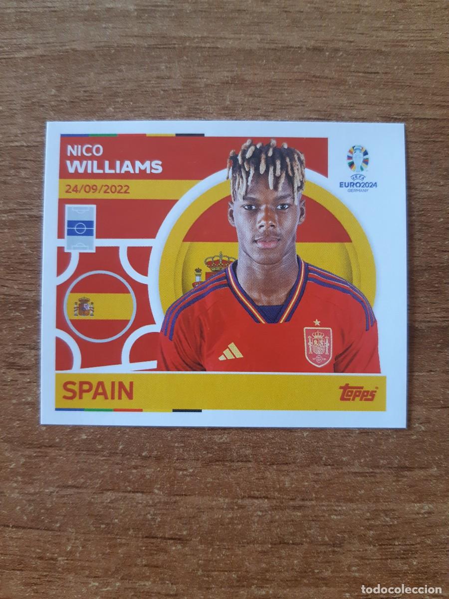 Cromos de f&uacute;tbol: ESP 15 NICO WILLIAMS ESPA&Ntilde;A EURO 2024 TOPPS STICKERS EUROCOPA ALEMANIA 2024. NUEVO SIN PEGAR