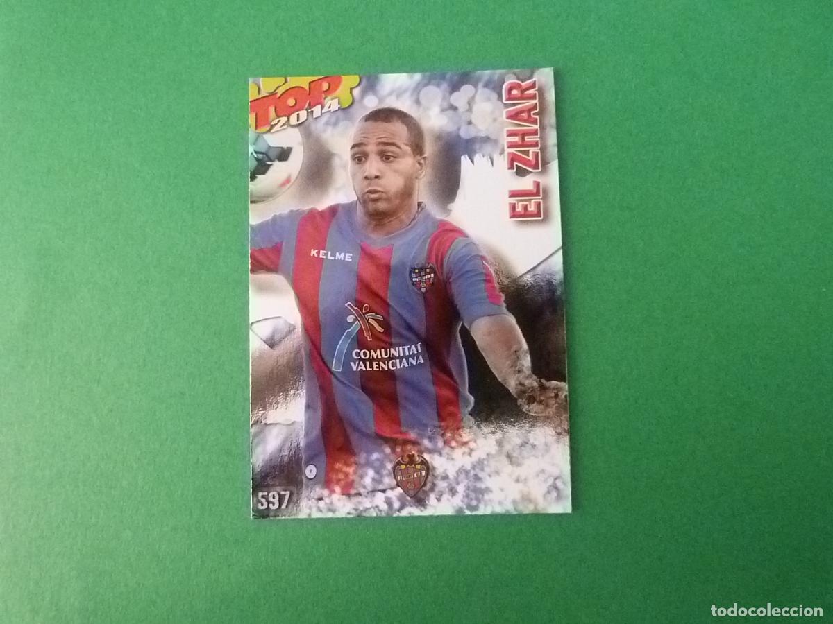 Cromos de f&uacute;tbol: TRADING CARD FUTBOL EL ZHAR LEVANTE U.D. BRILLO N&ordm; 597 FICHAS LIGA TOP MUNDICROMO 2013-2014/13-14