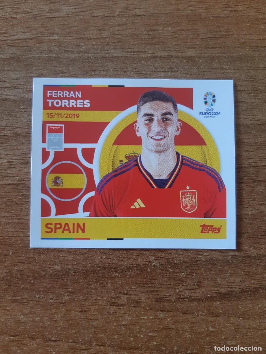 Football Stickers: ESP 21 FERRAN TORRES ESPA&Ntilde;A EURO 2024 TOPPS STICKERS EUROCOPA ALEMANIA 2024. NUEVO SIN PEGAR