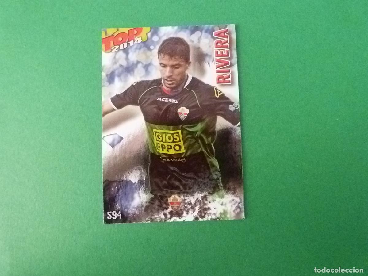 Cromos de Futebol: TRADING CARD FUTBOL RIVERA ELCHE C.F. BRILLO N&ordm; 594 FICHAS LIGA TOP MUNDICROMO 2013-2014/13-14
