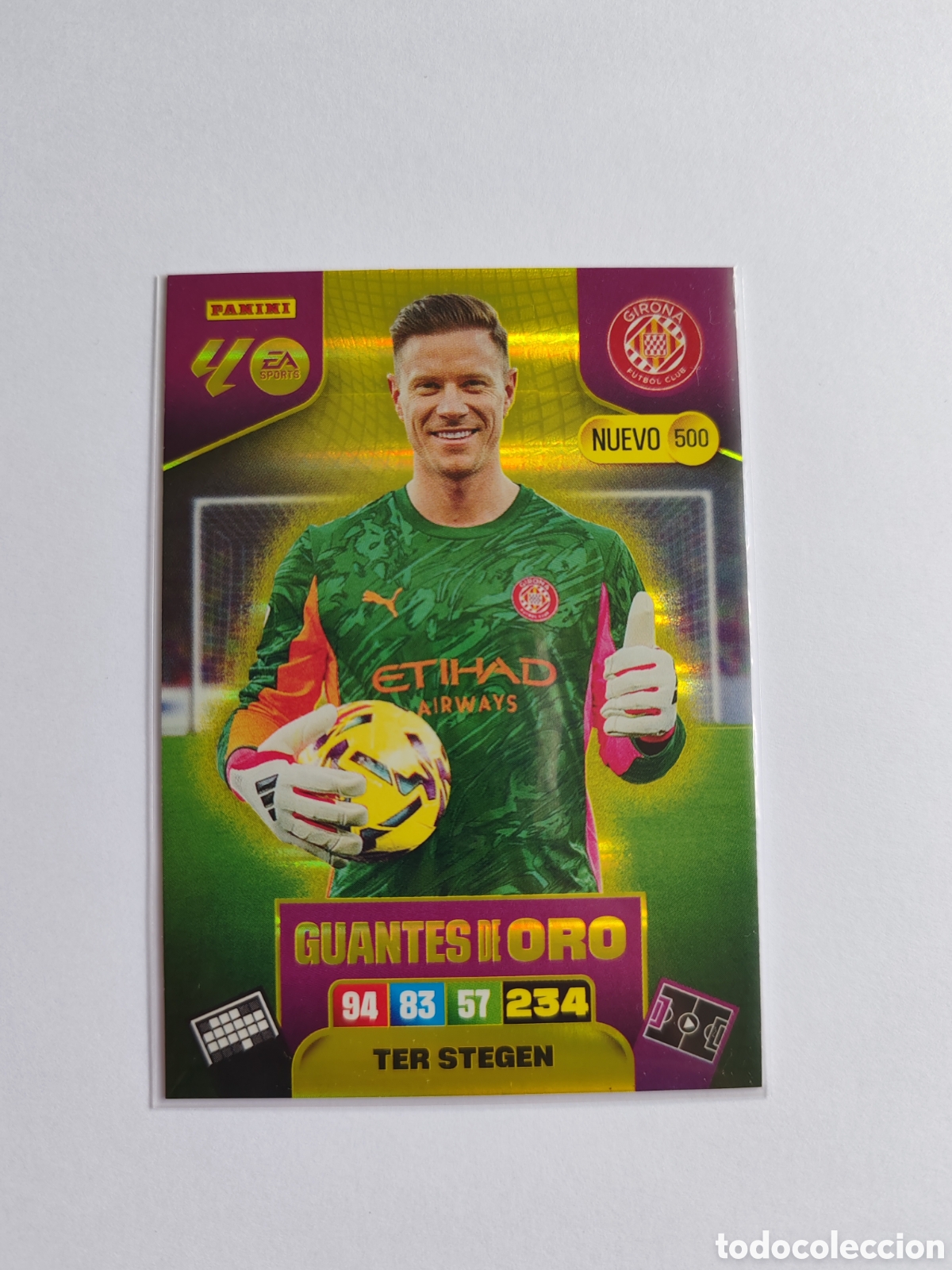 Fu&szlig;ball-Sticker: Cromo Adrenalyn Guantes de oro Ter Stegen 2025-2026