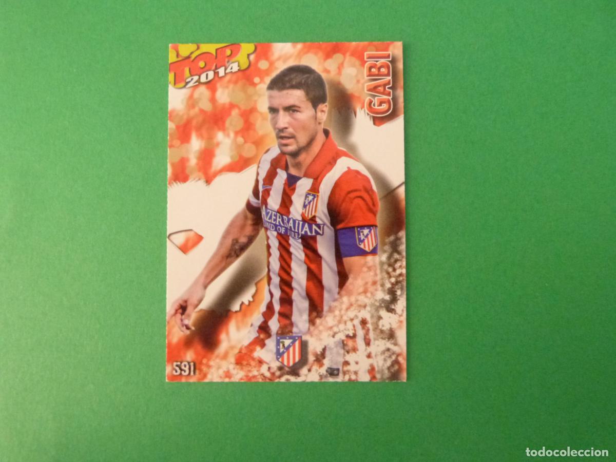 Cromos de Futebol: TRADING CARD FUTBOL GABI ATLETICO DE MADRID MATE N&ordm; 591 FICHAS LIGA TOP MUNDICROMO 2013-2014/13-14