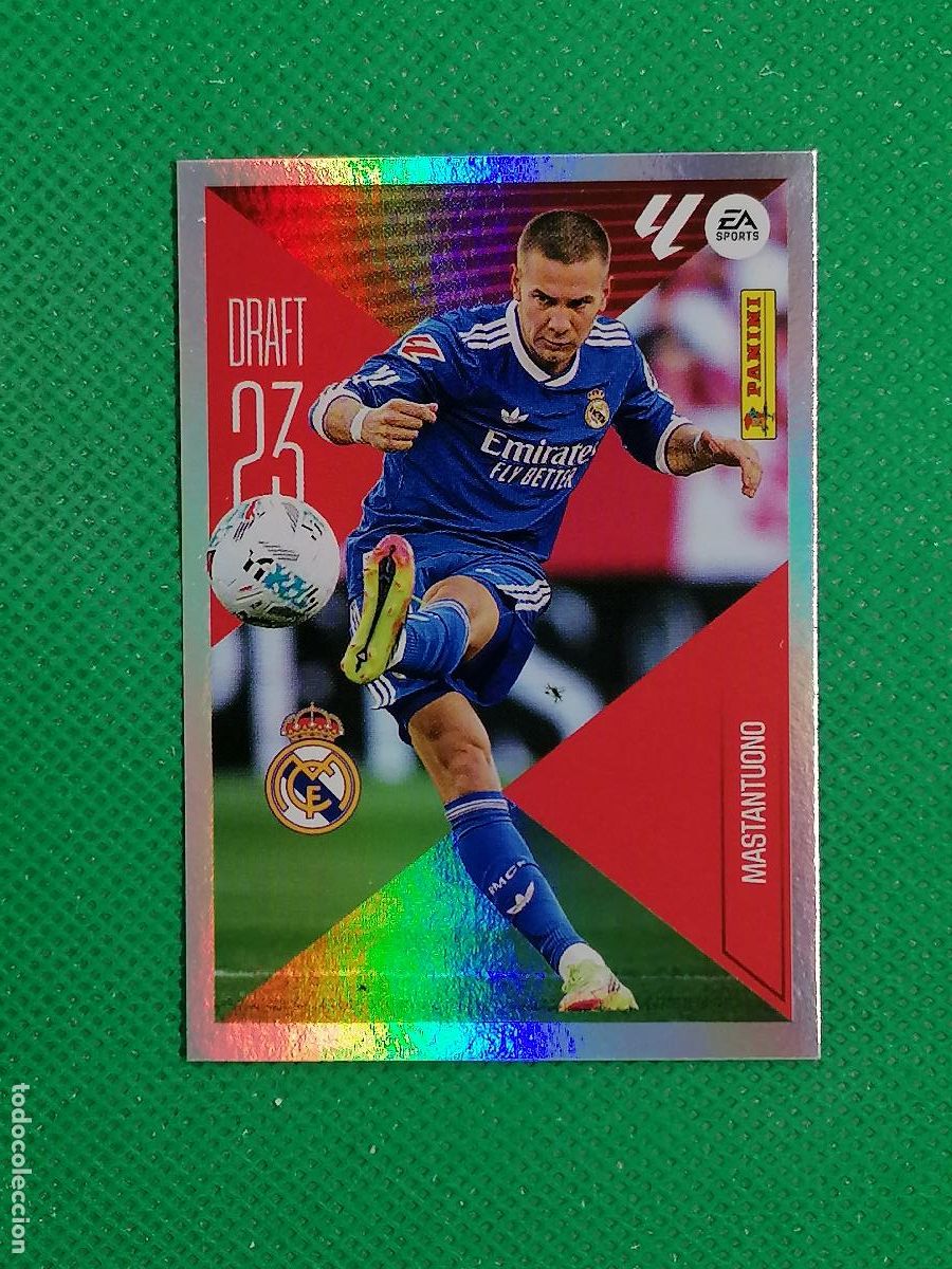 Cartes &agrave; collectionner de Football: 16 MASTANTUONO REAL MADRID DRAFT 23⚽ PANINI LIGA ESTE 26 27 2026 2027 ⚽