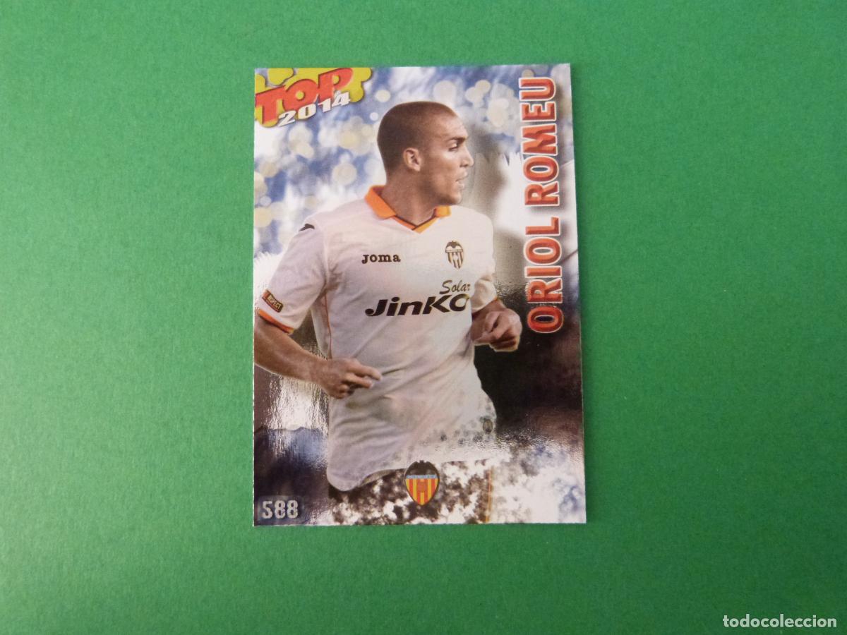 Cromos de f&uacute;tbol: TRADING CARD FUTBOL ORIOL ROMEU VALENCIA C.F. 588 FICHAS LIGA TOP MUNDICROMO 2013-2014/13-14