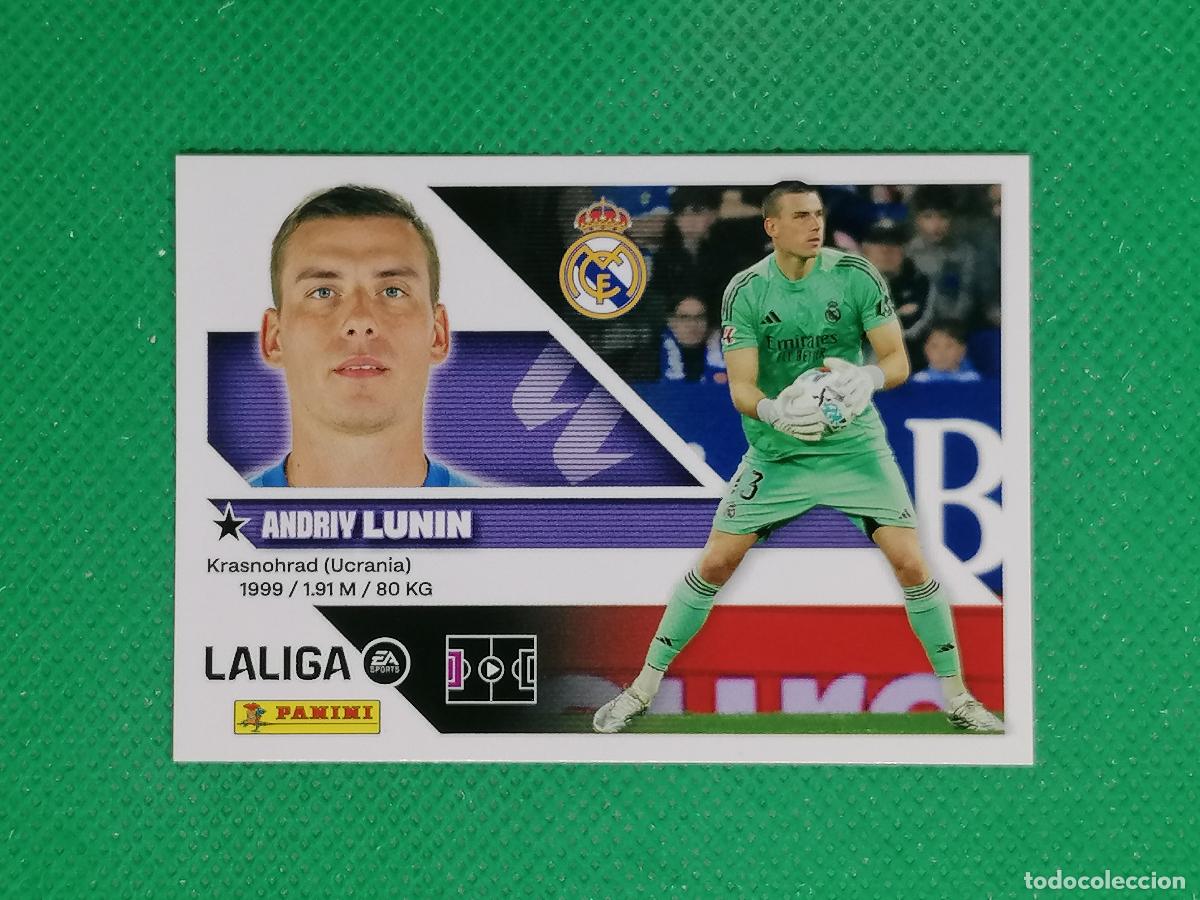 Cromos de f&uacute;tbol: 4 LUNIN REAL MADRID ⚽ PANINI LIGA ESTE 26 27 2026 2027 ⚽