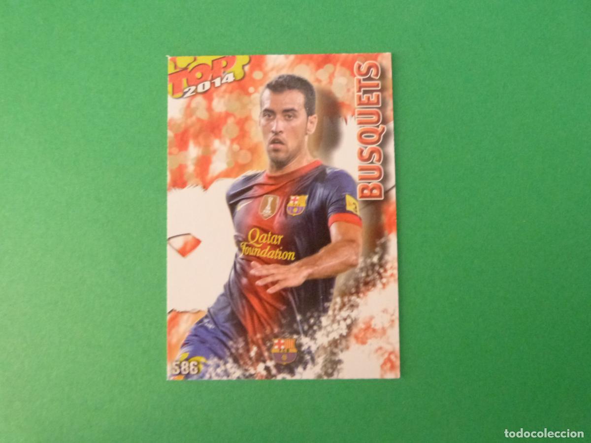 Cromos de f&uacute;tbol: TRADING CARD FUTBOL SERGIO BUSQUETS F.C. BARCELONA N&ordm; 586 FICHAS LIGA TOP MUNDICROMO 2013-2014/13-14