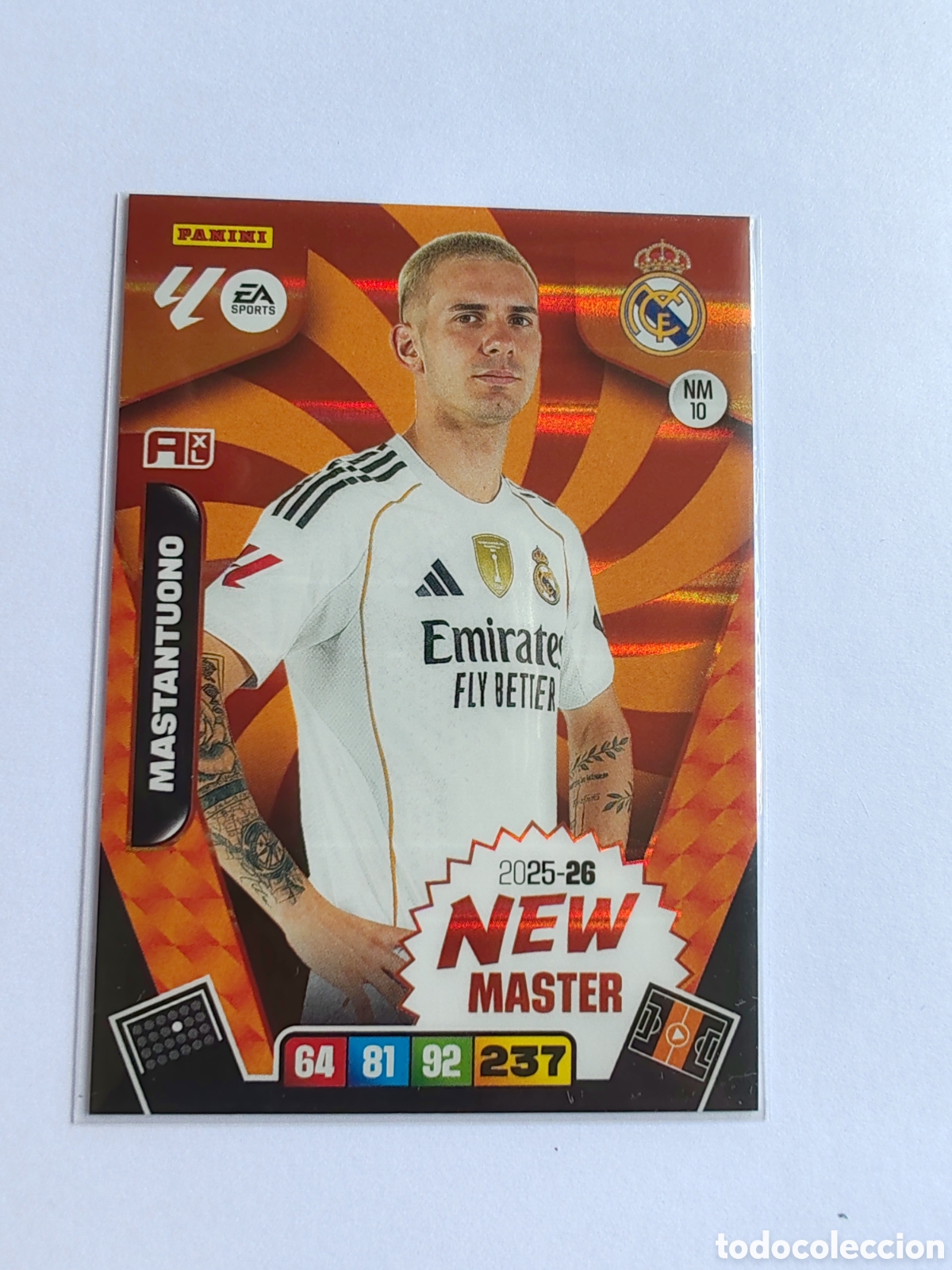 Cartes &agrave; collectionner de Football: Cromo Adrenalyn Mastantuono New m&aacute;ster 2025-2026