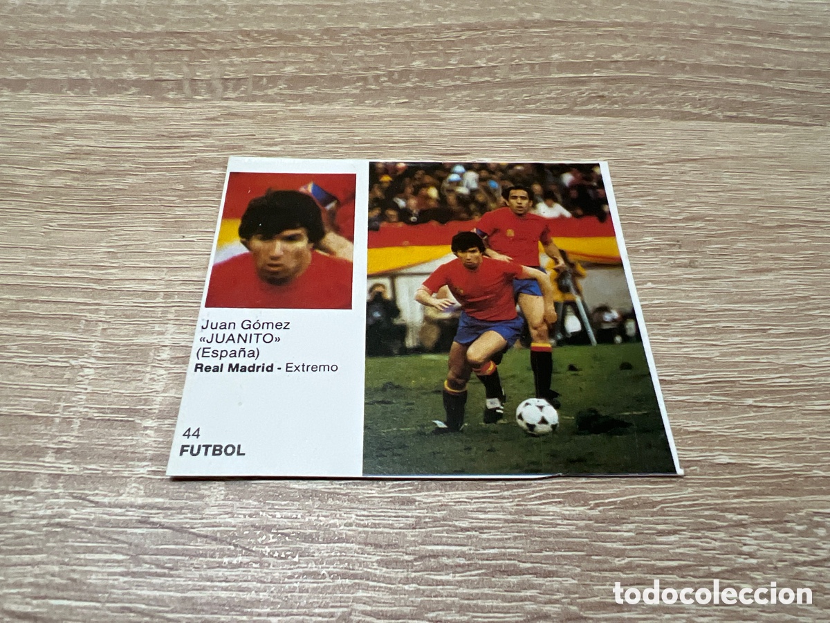 Football Stickers: 1983 Juanito Real Madrid # 44 Bruguera sin pegar