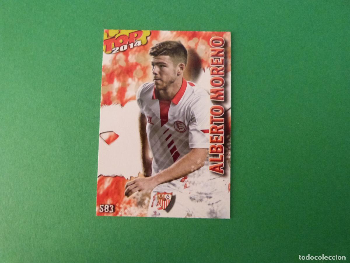Cromos de f&uacute;tbol: TRADING CARD FUTBOL ALBERTO MORENO SEVILLA F.C. N&ordm; 583 FICHAS LIGA TOP MUNDICROMO 2013-2014/13-14