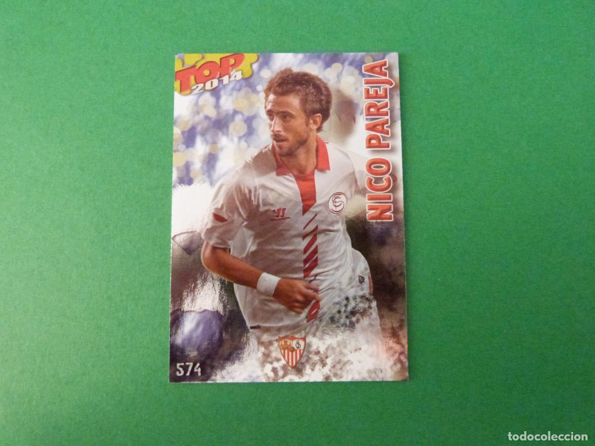 Figurine di Calcio: TRADING CARD FUTBOL NICO PAREJA SEVILLA F.C BRILLO N&ordm; 574 FICHAS LIGA TOP MUNDICROMO 2013-2014/13-14