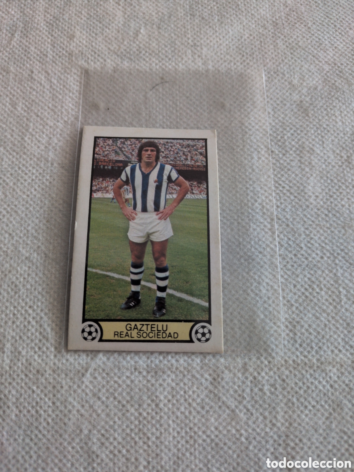 Fu&szlig;ball-Sticker: ANTIGUO CROMO FUTBOL EDICIONES ESTE LIGA 79 - 80 1979 - 80 GAZTELU REAL SOCIEDAD SIN PEGAR