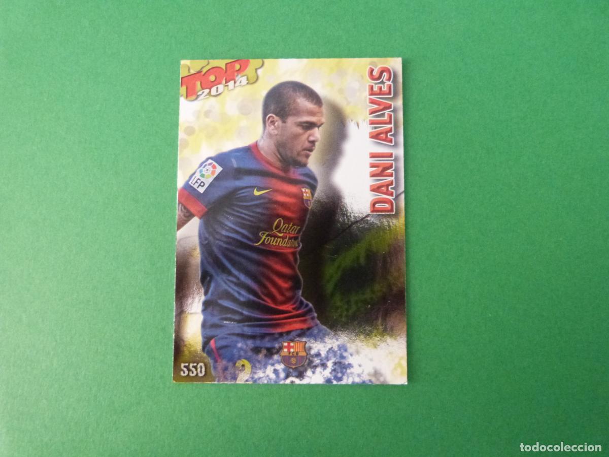 Fu&szlig;ball-Sticker: TRADING CARD FUTBOL DANI ALVES F.C. BARCELONA BRILLO 550 FICHAS LIGA TOP MUNDICROMO 2013-2014/13-14