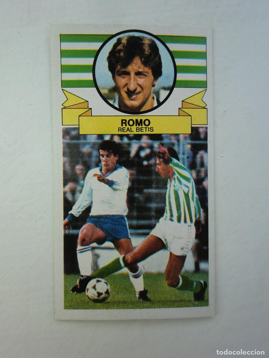 Figurine di Calcio: Cromo de f&uacute;tbol LIGA ESTE 85-86 1985-1986: ROMO (Betis), coloca