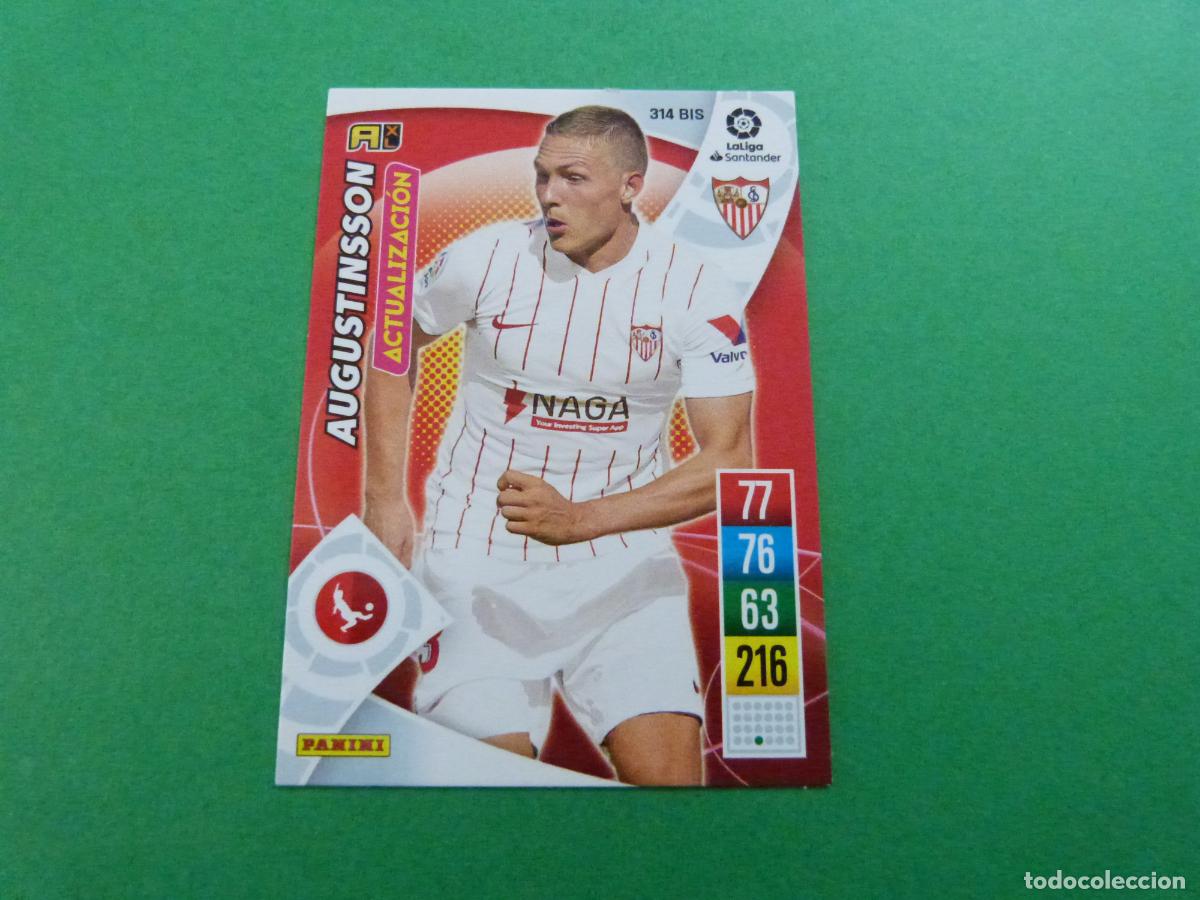 Cromos de Futebol: TRADING CARD FUTBOL AUGUSTINSSON SEVILLA F.C. N&ordm; 314 BIS LIGA ADRENALYN XL 2021-2022/21-22 PANINI