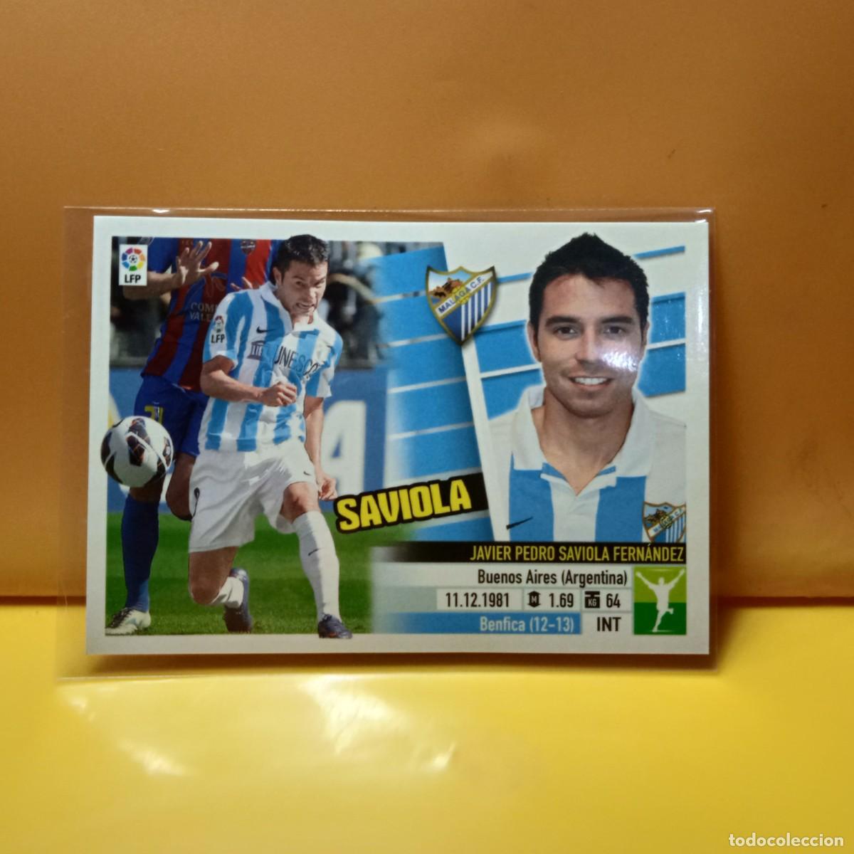 Fu&szlig;ball-Sticker: EDICIONES ESTE: 2013 2014 13 14 M&Aacute;LAGA C.F SAVIOLA 15A 15 A