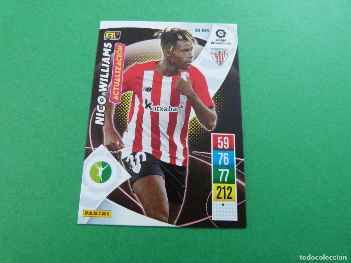 Cromos de f&uacute;tbol: TRADING CARD FUTBOL NICO WILLIAMS ATH. BILBAO ROOKIE 36 BIS LIGA ADRENALYN XL 2021-2022/21-22 PANINI