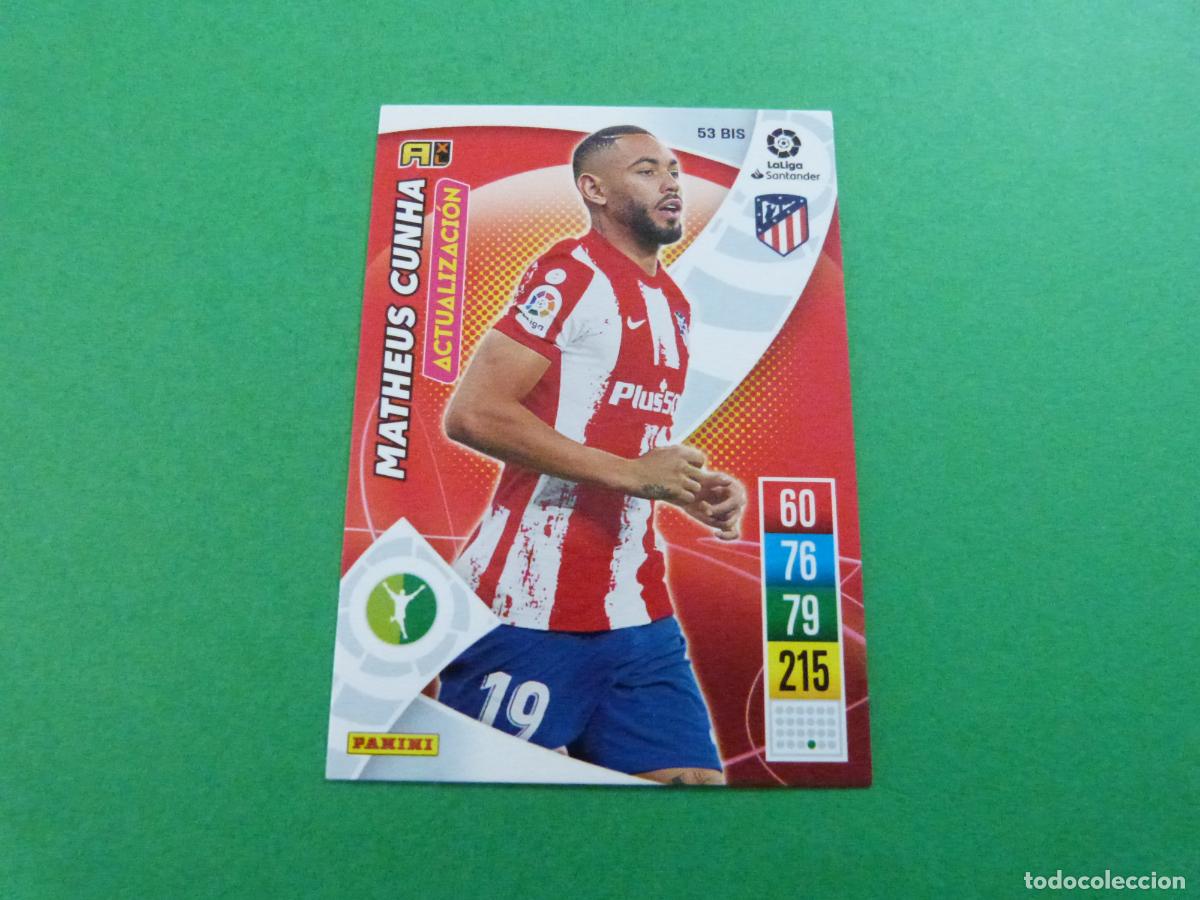 Fu&szlig;ball-Sticker: TRADING CARD FUTBOL MATHEUS CUNHA ATLETICO DE MADRID 53 BIS LIGA ADRENALYN XL 2021-2022/21-22 PANINI
