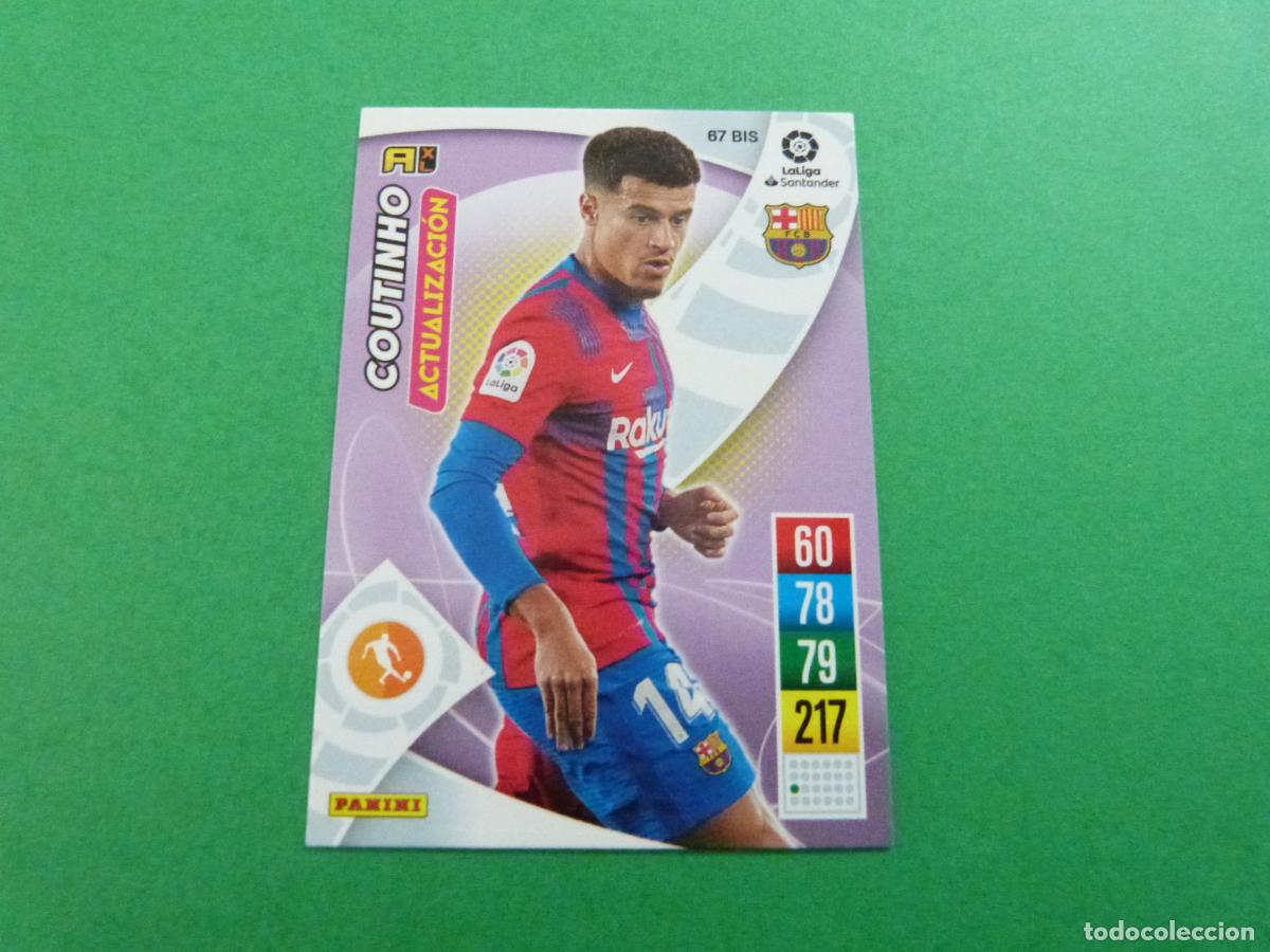 Figurine di Calcio: TRADING CARD FUTBOL COUTINHO F.C. BARCELONA N&ordm; 67 BIS LIGA ADRENALYN XL 2021-2022/21-22 PANINI