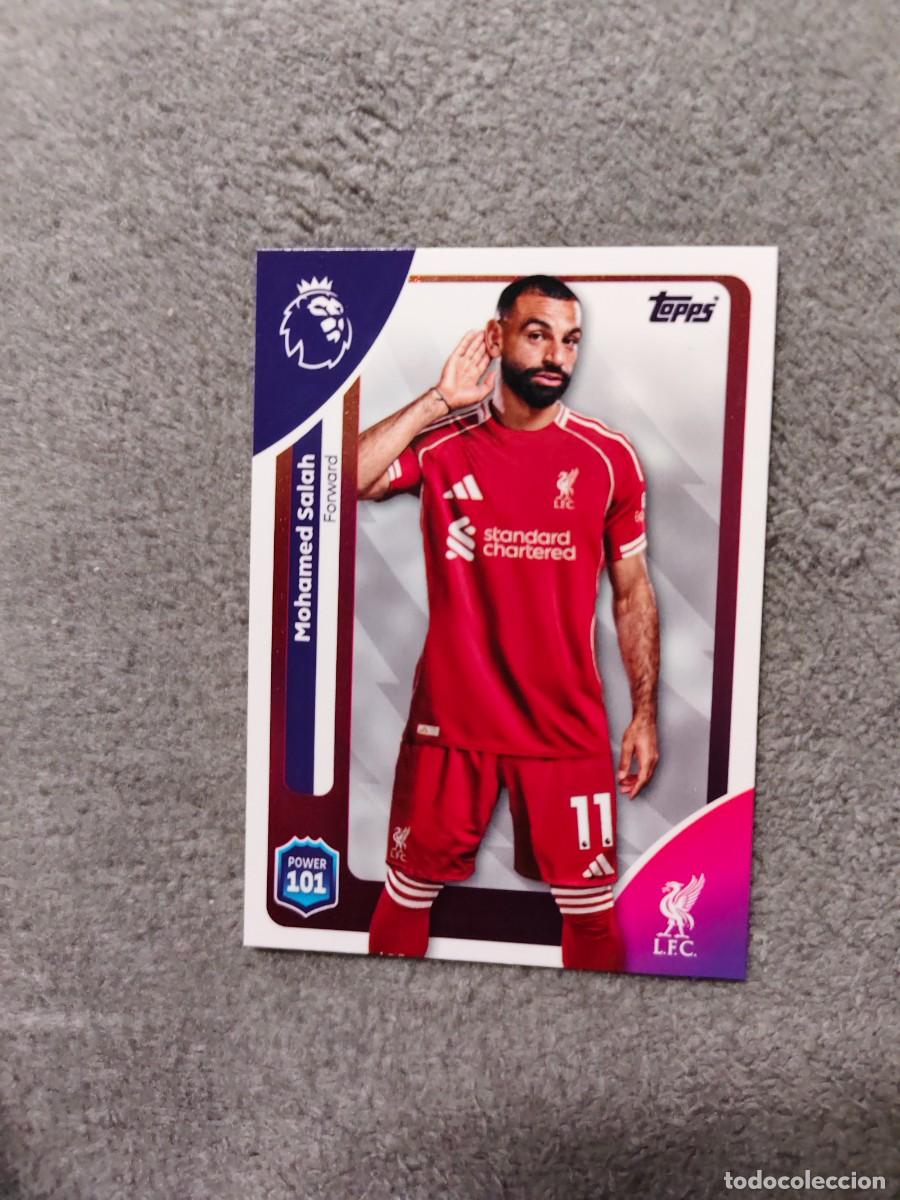 Cartes &agrave; collectionner de Football: 174 PREMIER LEAGUE 2025 26 MOHAMED SALAH LIVERPOOL TOPPS 25 2026 TRADING CARDS AAL