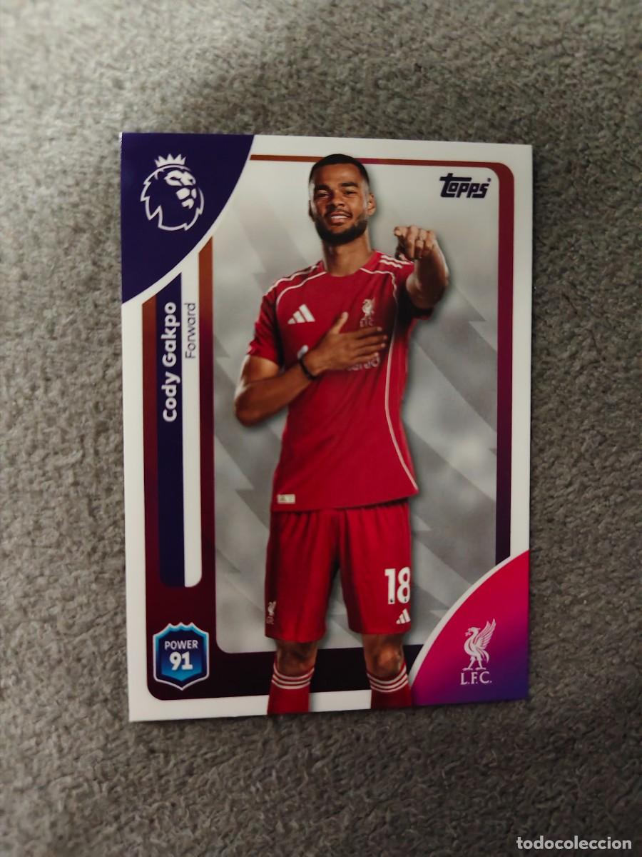 Cartes &agrave; collectionner de Football: 175 PREMIER LEAGUE 2025 26 CODY GAKPO LIVERPOOL TOPPS 25 2026 TRADING CARDS AAL