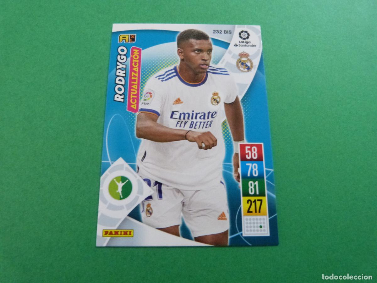 Cromos de f&uacute;tbol: TRADING CARD FUTBOL RODRYGO REAL MADRID C.F. N&ordm; 232 LIGA ADRENALYN XL 2021-2022/21-22 PANINI