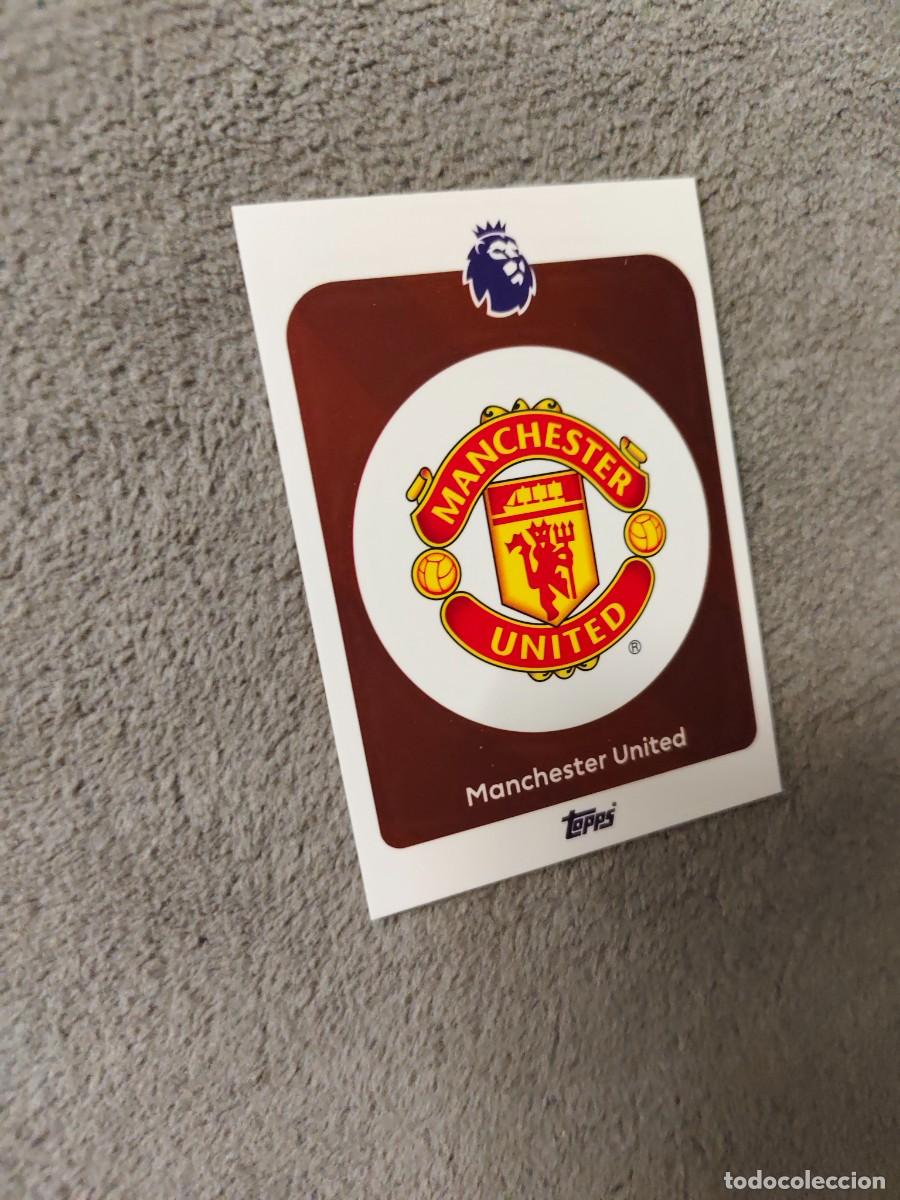 Cromos de f&uacute;tbol: 199 PREMIER LEAGUE 2025 26 BADGE ESCUDO MANCHESTER UNITED TOPPS 25 2026 TRADING CARDS AAL