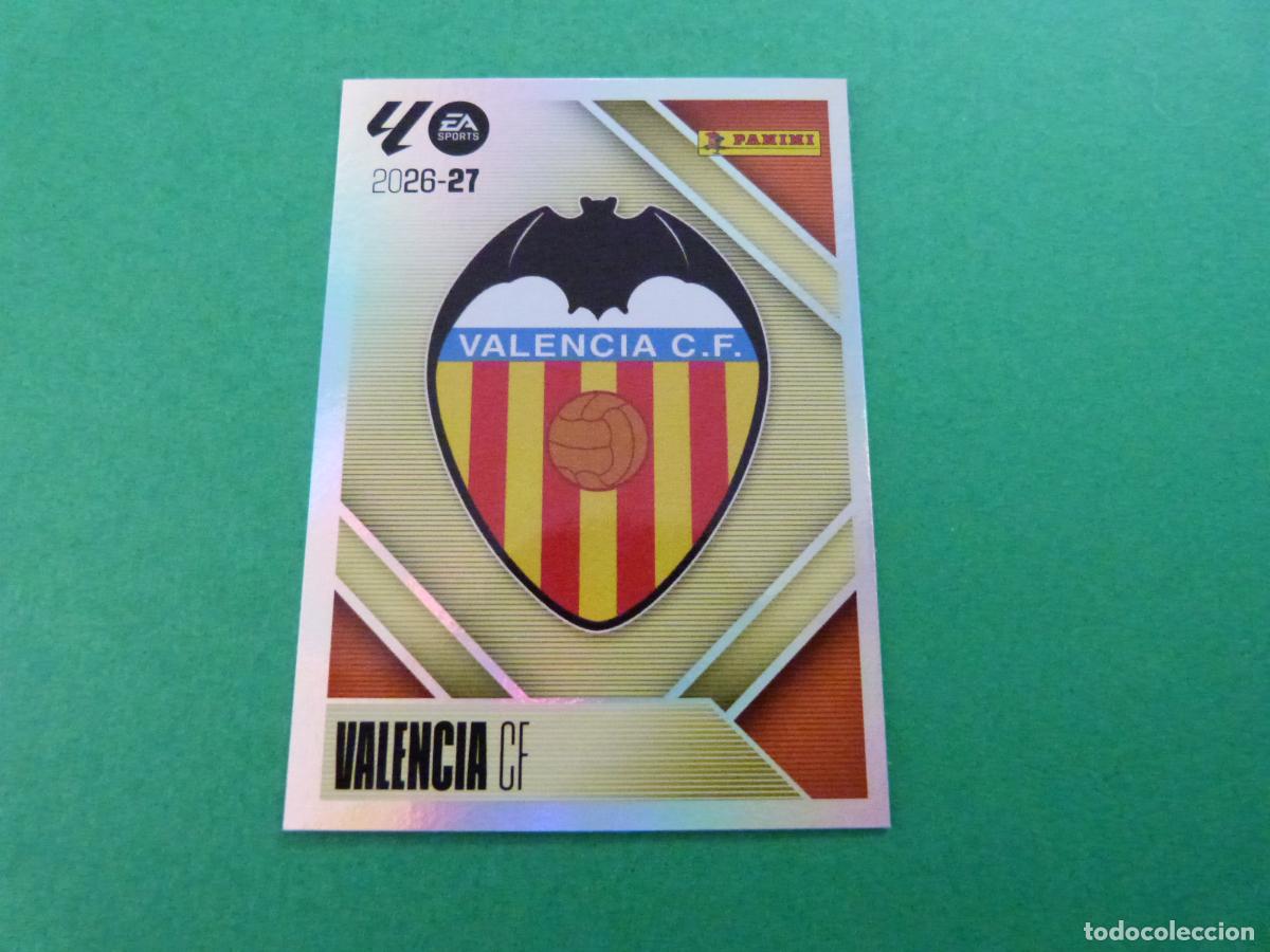 Cromos de f&uacute;tbol: CROMO FUTBOL ESCUDO VALENCIA C.F. SIN PEGAR N&ordm; 1 LIGA ESTE 2026-2027/26-27 PANINI