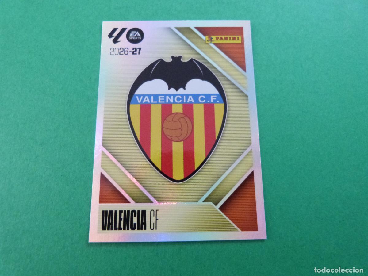 Cromos de f&uacute;tbol: CROMO FUTBOL ESCUDO VALENCIA C.F. SIN PEGAR N&ordm; 1 LIGA ESTE 2026-2027/26-27 PANINI