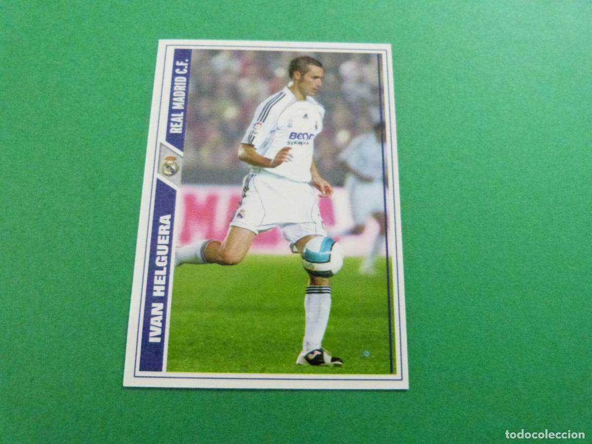 Cromos de f&uacute;tbol: TRADING CARD FUTBOL IVAN HELGUERA REAL MADRID C.F. N&ordm; 13 FICHAS LIGA MUNDICROMO 2007-2008/07-08