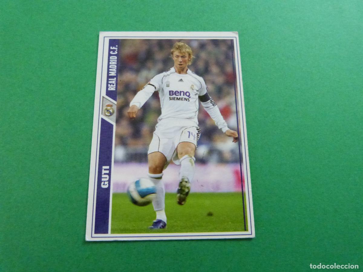 Cromos de f&uacute;tbol: TRADING CARD FUTBOL GUTI REAL MADRID C.F. N&ordm; 17 FICHAS LIGA MUNDICROMO 2007-2008/07-08