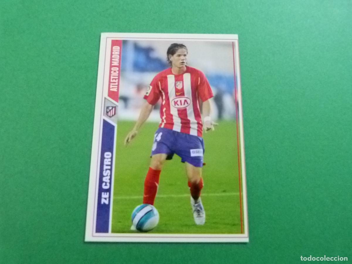 Cromos de f&uacute;tbol: TRADING CARD FUTBOL ZE CASTRO ATLETICO DE MADRID N&ordm; 174 FICHAS LIGA MUNDICROMO 2007-2008/07-08