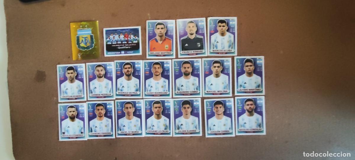 Cromos de f&uacute;tbol: FIFA WORLD CUP QATAR 2022 LOTE DE 19 STICKERS DE ARGENTINA EDICION BORDES BLANCOS # PANINI