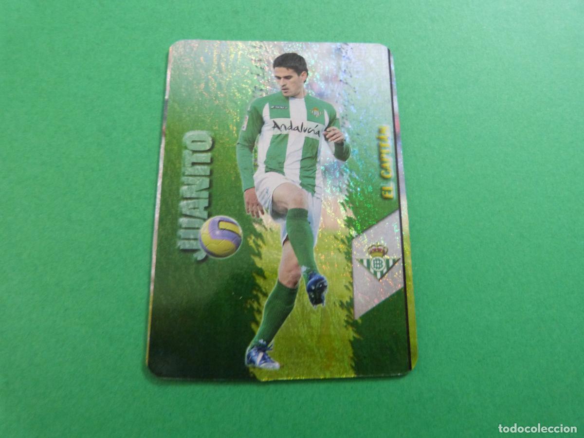 Figurine di Calcio: TRADING CARD FUTBOL JUANITO BETIS BALOMPIE BRILLO N&ordm; 430 FICHAS LIGA MUNDICROMO 2007-2008/07-08